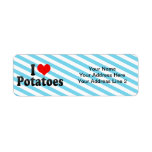 I Love Potatoes Return Address Labels