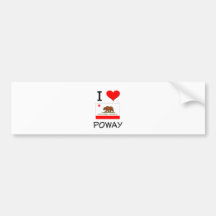 I Love POWAY California Bumper Sticker