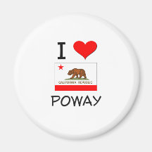 I Love POWAY California Fridge Magnet