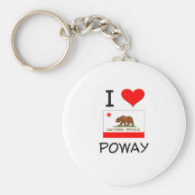 I Love POWAY California Key Chains