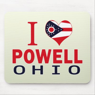 I love Powell, Ohio Mouse Pads