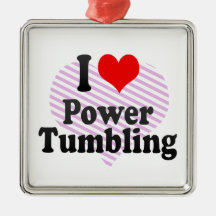 I love Power Tumbling Christmas Tree Ornaments