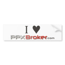 I Love PPXBroker.com Sticker bumper stickers by ppxbroker I Love PPXBroker.com Sticker bumper stickers