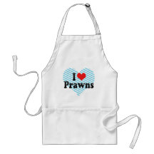 I Love Prawns Apron