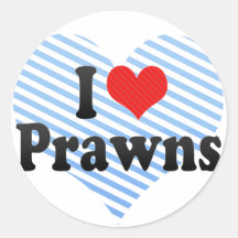 I Love Prawns Sticker
