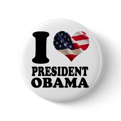I love President Obama Button