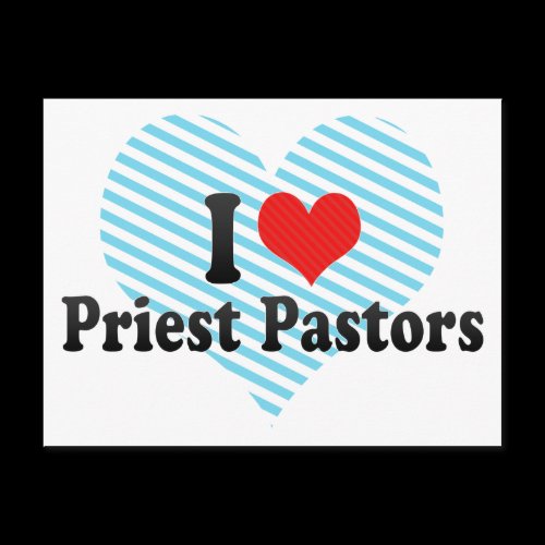 I Love Priest Pastors Post Cards