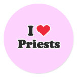 I love priests stickers