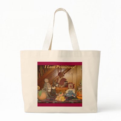 I Love Primitives! Canvas Bag by pammys