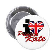 I Love Princess Kate Pinback Button