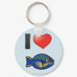 I Love Princess Parrotfish Round Keychain