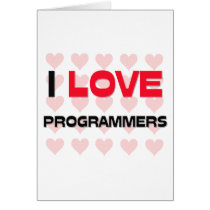 I LOVE PROGRAMMERS cards