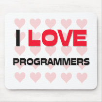 I LOVE PROGRAMMERS mousepads