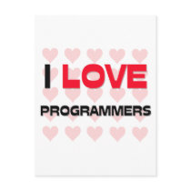 I LOVE PROGRAMMERS postcards