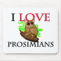 I Love Prosimians mousepads
