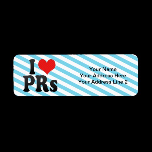 I Love PRs Custom Return Address Labels