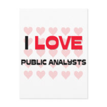 I LOVE PUBLIC ANALYSTS postcards