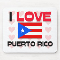 I Love Puerto Rico mousepads