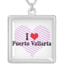 I Love Puerto Vallarta, Mexico Necklaces