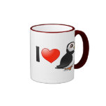 I Love Puffins Coffee Mugs
