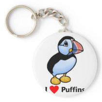 I love Puffins Keychains