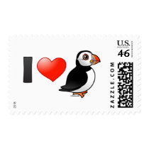 I Love Puffins Stamp