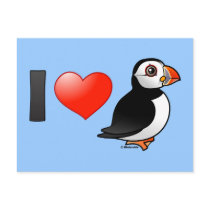 I Love Puffins Post Card