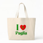 I Love Puglia Italy Tote Bags