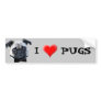 I Love Pugs bumper sticker