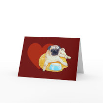 I Love Pugs Greeting Card by pawtraitart I Love Pugs Greeting Card