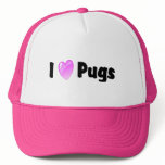 I Love Pugs Hats
