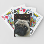 I Love Pugs with Hearts Card Decks