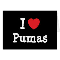 I love Pumas heart custom personalized cards by funnycustomtshirts I love Pumas heart custom personalized cards
