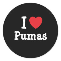 I love Pumas heart custom personalized stickers by funnycustomtshirts I love Pumas heart custom personalized stickers