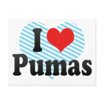 I Love Pumas Postcards