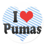 I Love Pumas Stickers