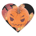 I love pumpkins heart scary sticker