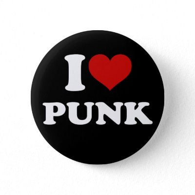 I Love Punk buttons