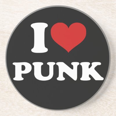 I Love Punk coasters