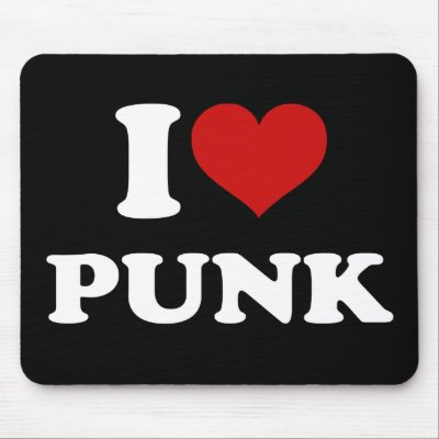 I Love Punk Mouse Pad