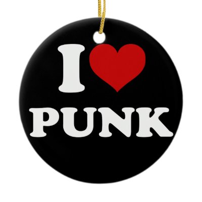 I Love Punk Ornaments