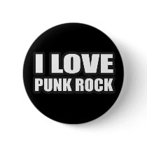 I LOVE PUNK ROCK guys girls punk music buttons