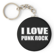 I LOVE PUNK ROCK guys girls punk music keychains