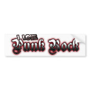 I Love PUNK ROCK Music Bumper Sticker