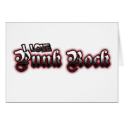 I Love PUNK ROCK Music Greeting Card