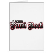 I Love PUNK ROCK Music Greeting Card