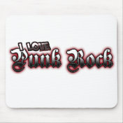 I Love PUNK ROCK Music Mousepads