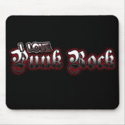 I Love PUNK ROCK Music Mouse Pads