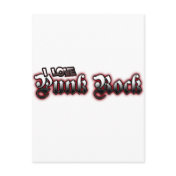 I Love PUNK ROCK Music Postcards