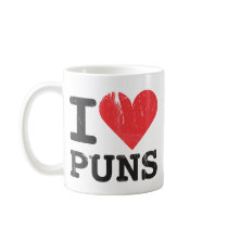 I Love Puns Classic White Mug